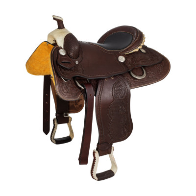 Selle de team roping Denver Marron