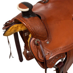 Selle western Wade avec embossage panier McBryan Châtaigne Marron Selle western Wade avec embossage panier McBryan Châtaigne Marron