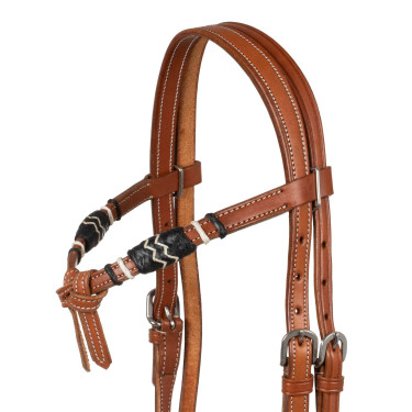 Set de bosal bicolore avec rênes en crin de cheval Pool's Set de bosal bicolore avec rênes en crin de cheval Pool's