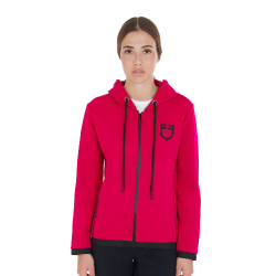 Sweat-shirt femme avec zip frontal en interlock Equestro