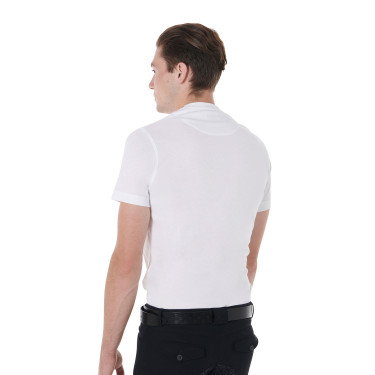 T-shirt en coton Equestro pour homme coupe slim imprimé Jump Blanc