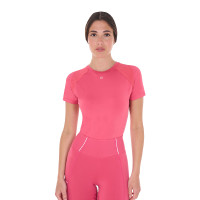 T-shirt technique d'entrainement femme coupe slim Equestro Chèvrefeuille Rose T-shirt technique d'entrainement femme coupe slim Equestro Chèvrefeuille Rose