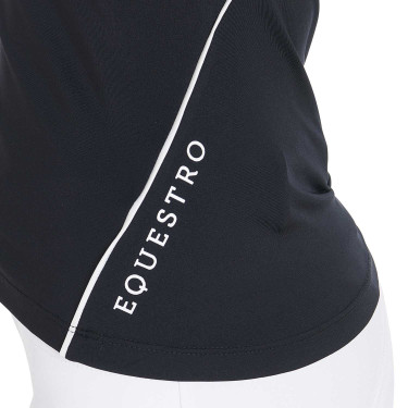 T-shirt technique d'entrainement femme coupe slim Equestro Noir