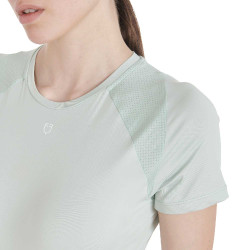 T-shirt technique d'entrainement femme coupe slim Equestro Vert clair