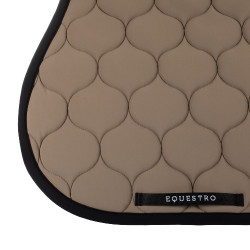 Tapis de saut en tissu technique matelassé Equestro Walnut Marron