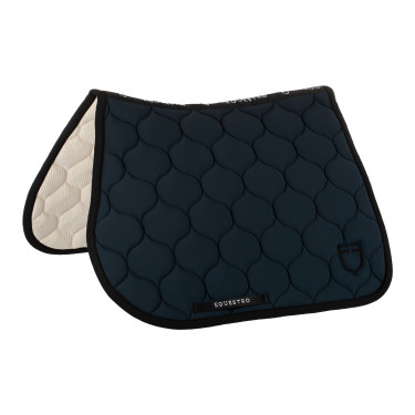 Tapis de saut en tissu technique matelassé Equestro Marine Tapis de saut en tissu technique matelassé Equestro Marine