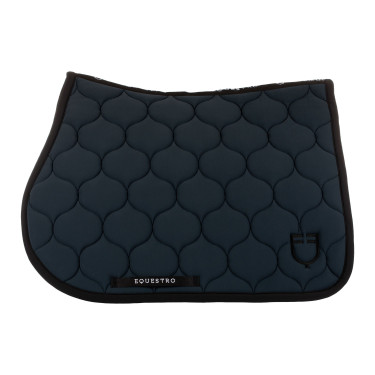 Tapis de saut en tissu technique matelassé Equestro Marine Tapis de saut en tissu technique matelassé Equestro Marine