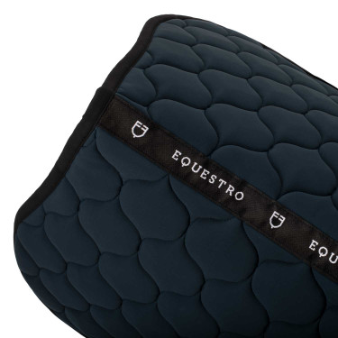 Tapis de saut en tissu technique matelassé Equestro Marine Tapis de saut en tissu technique matelassé Equestro Marine
