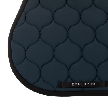 Tapis de saut en tissu technique matelassé Equestro Marine Tapis de saut en tissu technique matelassé Equestro Marine