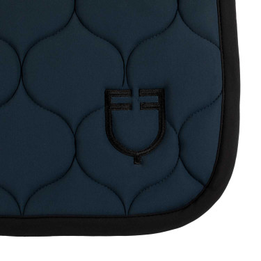 Tapis de saut en tissu technique matelassé Equestro Marine Tapis de saut en tissu technique matelassé Equestro Marine