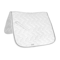 Tapis de selle de dressage Derby Blanc / argent / blanc Tapis de selle de dressage Derby Blanc / argent / blanc