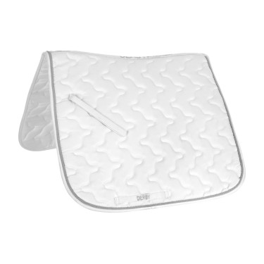 Tapis de selle de dressage Derby Blanc / argent / blanc