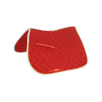 Tapis de selle Derby Rouge / or / blanc