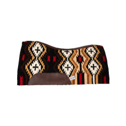 Tapis de selle en feutre de laine de Nouvelle-Zélande 34x36 cm Pool's Marron / beige