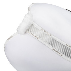 Tapis de selle JS CW-3DS louvre en forme intérieur en fausse laine Acavallo Blanc