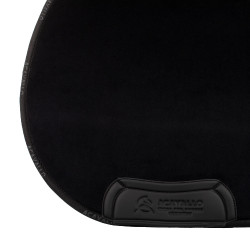 Tapis de selle JS CW-3DS louvre en forme intérieur en fausse laine Acavallo Noir