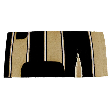 Tapis Navajo avec patch en cuir Tapis Navajo avec patch en cuir