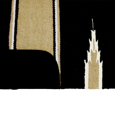 Tapis Navajo avec patch en cuir Tapis Navajo avec patch en cuir