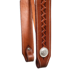 Têtière western avec estampage en bordure McBryan Châtaigne Marron Têtière western avec estampage en bordure McBryan Châtaigne Marron