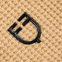 Tour de cou en laine unisexe Equestro Chameau Tour de cou en laine unisexe Equestro Chameau