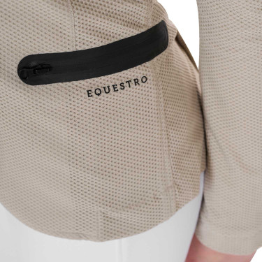 Veste de concours trois boutons fille en mesh Equestro Veste de concours trois boutons fille en mesh Equestro