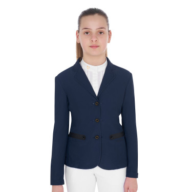 Veste de concours trois boutons fille en mesh Equestro Veste de concours trois boutons fille en mesh Equestro