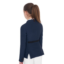 Veste de concours trois boutons fille en mesh Equestro Marine Bleu marine Veste de concours trois boutons fille en mesh Equestro Marine Bleu marine