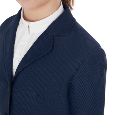 Veste de concours trois boutons fille en mesh Equestro Veste de concours trois boutons fille en mesh Equestro
