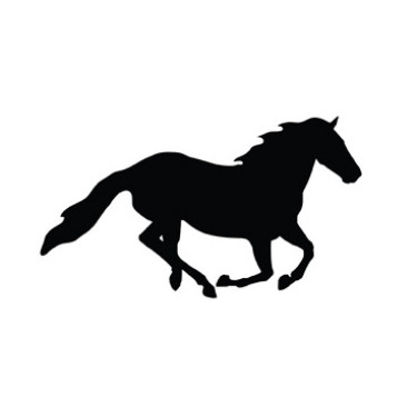 Autocollant voitures HKM cheval au galop Autocollant voitures HKM cheval au galop