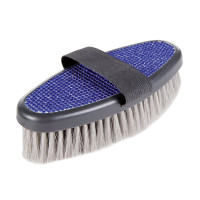 Brosse douce HKM avec strass Bleu