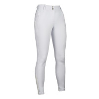 Pantalon HKM Ari taille moyenne basanes en silicone Blanc
