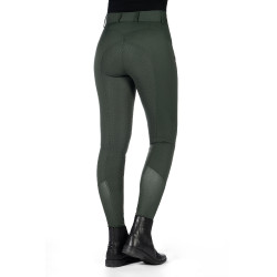 Pantalon HKM Ari taille moyenne fond 1/1 en silicone Vert olive