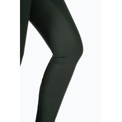 Pantalon HKM Ari taille moyenne fond 1/1 en silicone Vert olive