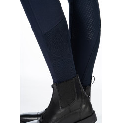 Pantalon HKM Ari taille moyenne fond 1/1 en silicone Bleu foncé