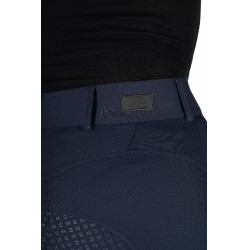 Pantalon HKM Ari taille moyenne fond 1/1 en silicone Bleu foncé