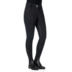 Pantalon HKM Ari taille moyenne fond 1/1 en silicone Noir Pantalon HKM Ari taille moyenne fond 1/1 en silicone Noir