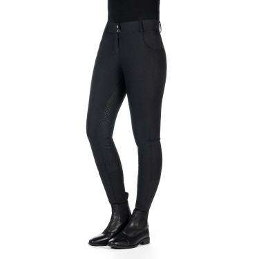 Pantalon HKM Ari taille moyenne fond 1/1 en silicone Noir Pantalon HKM Ari taille moyenne fond 1/1 en silicone Noir