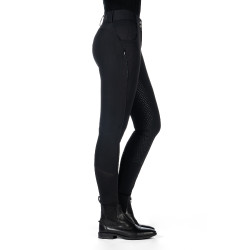 Pantalon HKM Ari taille moyenne fond 1/1 en silicone Noir Pantalon HKM Ari taille moyenne fond 1/1 en silicone Noir