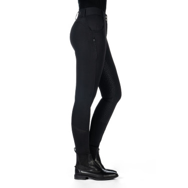 Pantalon HKM Ari taille moyenne fond 1/1 en silicone Noir Pantalon HKM Ari taille moyenne fond 1/1 en silicone Noir
