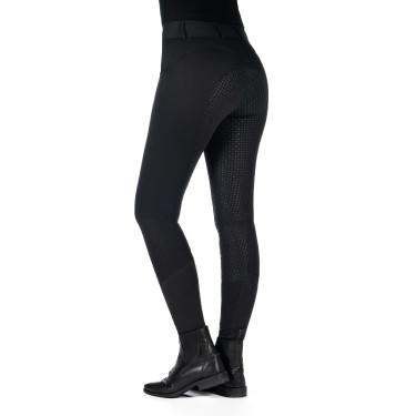 Pantalon HKM Ari taille moyenne fond 1/1 en silicone Noir Pantalon HKM Ari taille moyenne fond 1/1 en silicone Noir