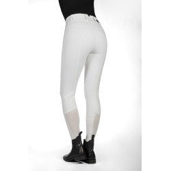 Pantalon HKM Lia taille haute fond 1/1 en silicone Blanc