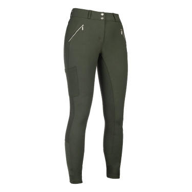 Pantalon HKM Lia taille haute fond 1/1 en silicone