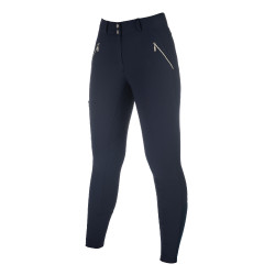 Pantalon HKM Lia taille haute fond 1/1 en silicone Bleu foncé Pantalon HKM Lia taille haute fond 1/1 en silicone Bleu foncé