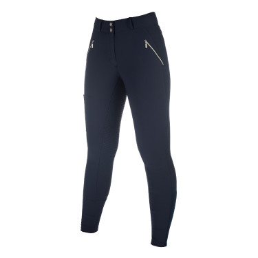 Pantalon HKM Lia taille haute fond 1/1 en silicone Bleu foncé Pantalon HKM Lia taille haute fond 1/1 en silicone Bleu foncé