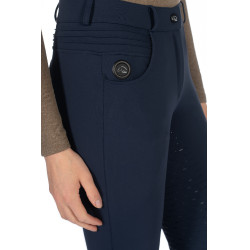 Pantalon chauffant HKM Comfort Style 1/1 en silicicone Bleu foncé