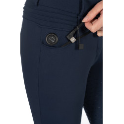 Pantalon chauffant HKM Comfort Style 1/1 en silicicone Bleu foncé
