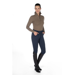 Pantalon chauffant HKM Comfort Style 1/1 en silicicone Bleu foncé