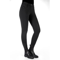 Pantalon chauffant HKM Comfort Style 1/1 en silicicone Noir