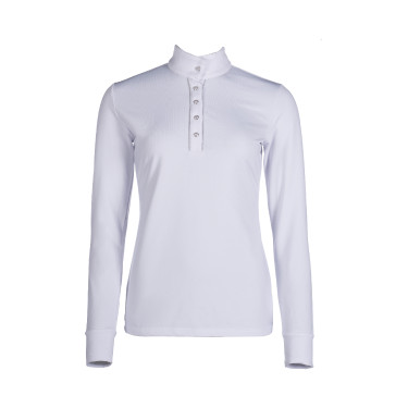 Polo de concours HKM Emilia Blanc Polo de concours HKM Emilia Blanc