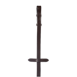 Rênes en cuir HKM revêtement en caoutchouc Sophie Brun Marron